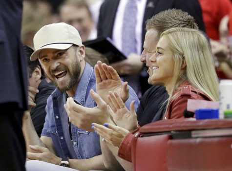 Justin Timberlake at a basketball game
