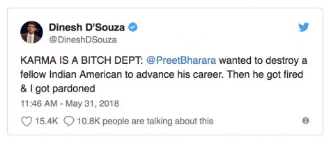 @DineshDSouza: "KARMA IS A BITCH DEPT: @PreetBharara wanted to destroy a fellow Indian American to advance his career. Then he got fired & I got pardoned"