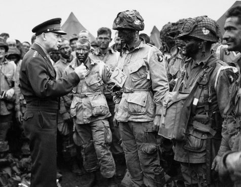 president eisenhower talking to troops