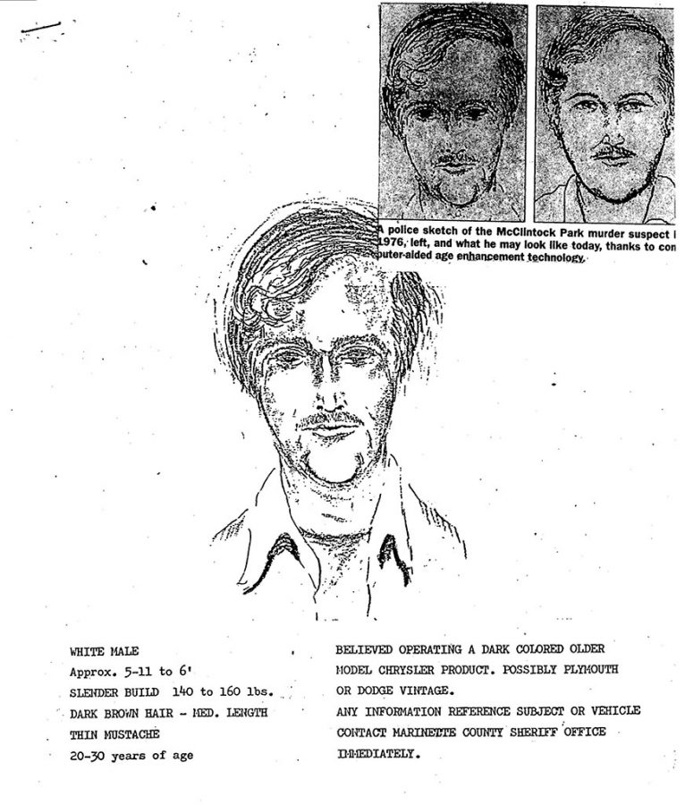 1976 police sketch from the Marinette County Sheriffs Office