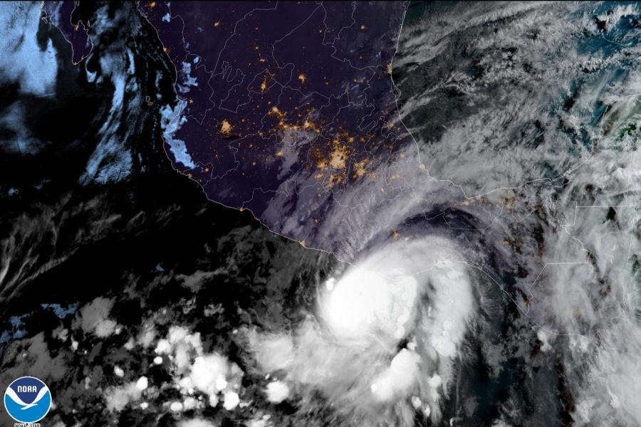 This satellite image of Hurricane Agatha off the Pacific coast of Oaxaca state