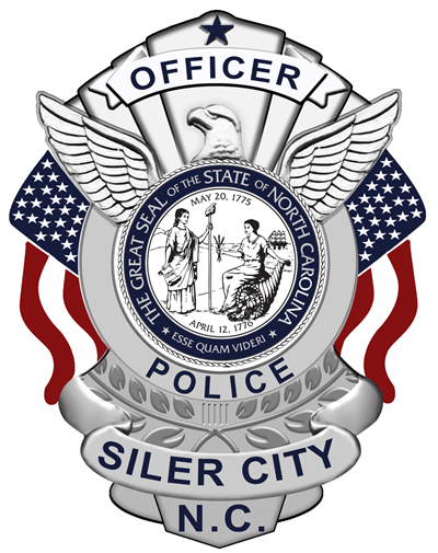 A graphic of the Siler City Badge.