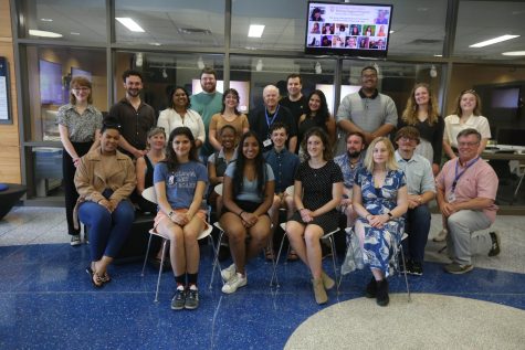 The 2022 class of Dow Jones News Fund multiplatform editing interns. The interns completed training at UT Austin on Friday and will head to internships across the country and online.