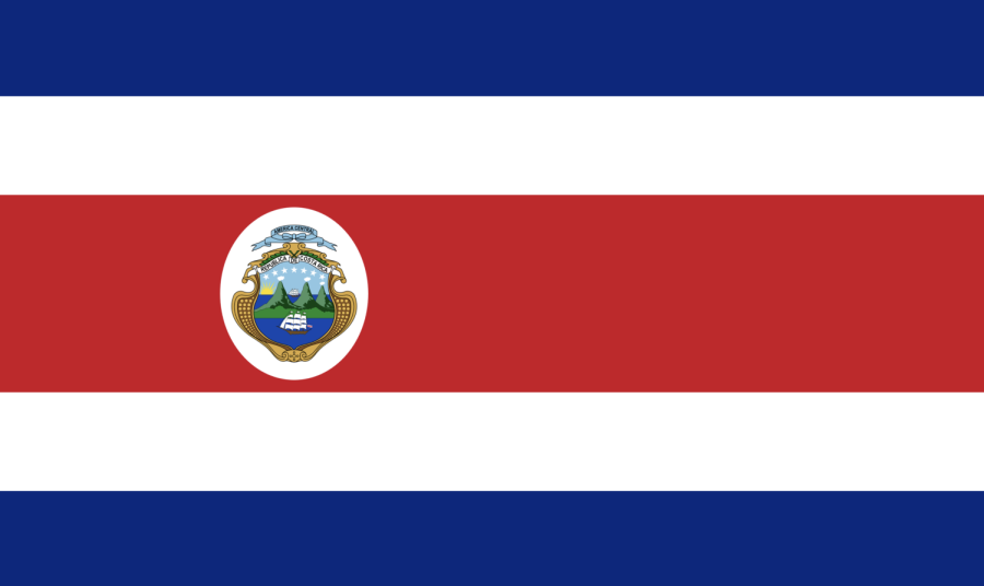 The national flag of Costa Rica. 