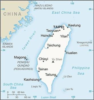 Taiwan is located off the eastern coast of China. The countries split in 1949 after a civil war that ended with the Communist Partys victory on the mainland.