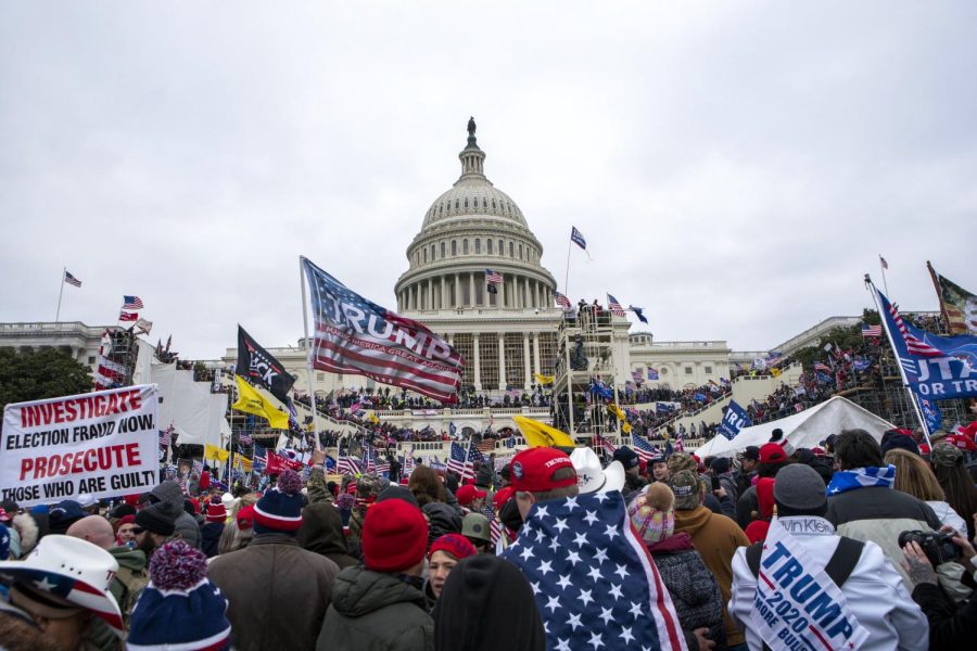 Insurrections loyal to President Donald Trump rally at the U.S. Capitol in Washington D.C. on Jan. 6, 2021.