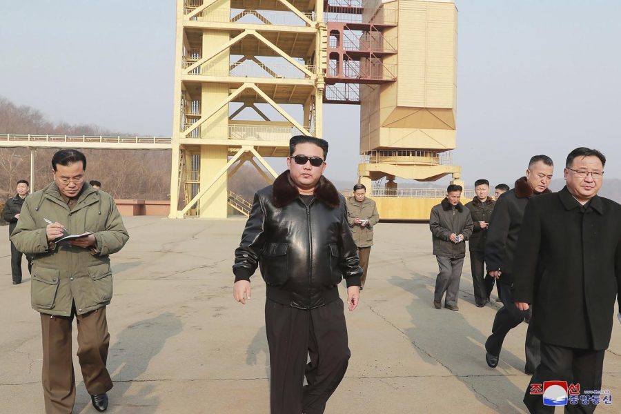 North Korean leader Kim Jong Un visits the Sohae Satellite Launching Ground in Tongchang-ri, North Korea, on March 11, 2022. On May 30, 2023, North Korea confirmed plans to launch its first military spy satellite in June and described such capacities as crucial for monitoring the U.S.’s “reckless” military exercises with South Korea. The content of this image is as provided and cannot be independently verified.