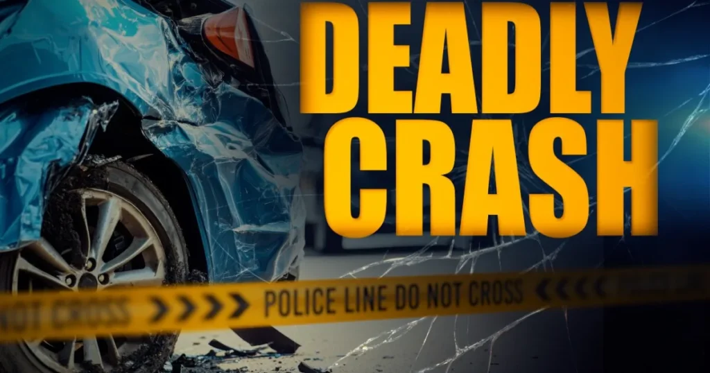 Police investigate a crashed SUV near a roadway after a high-speed chase in Maryland