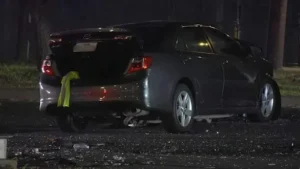Police investigate a two-vehicle crash at an intersection in southeast Houston